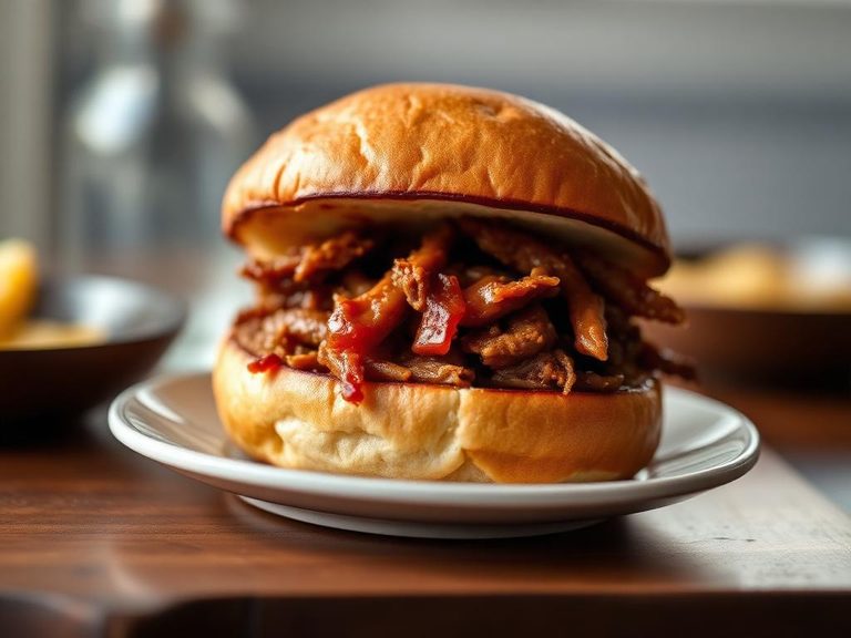 Mini pulled pork sandwich