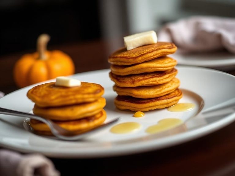 Mini Pumpkin Pancake Stacks