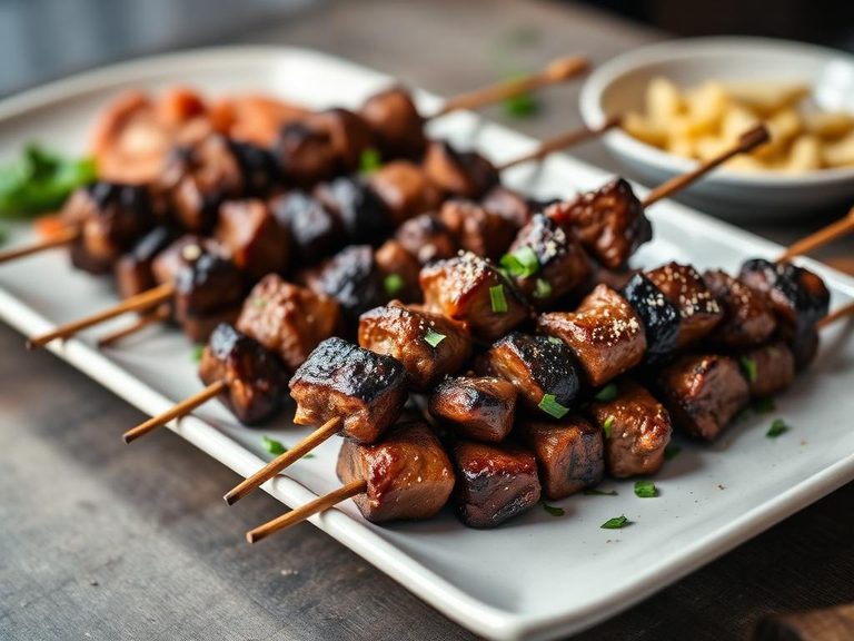 Mishkaki (East African grilled liver skewers)