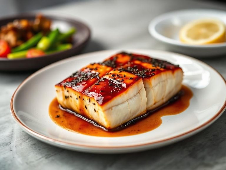 Miso-Glazed Striped Bass