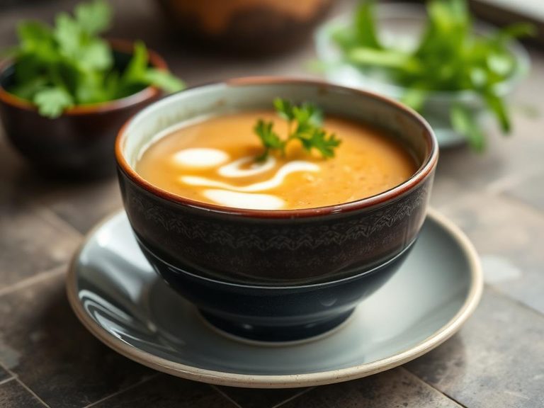 Miso soup garnish