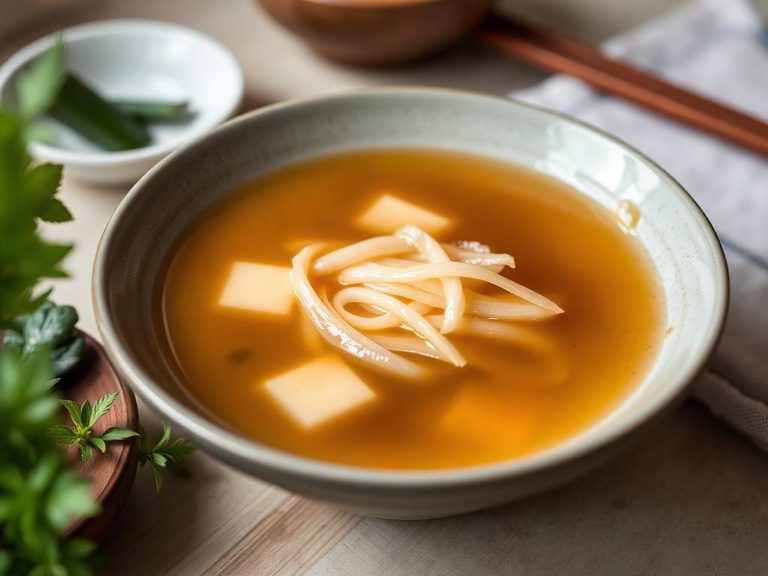 Miso soup with daikon