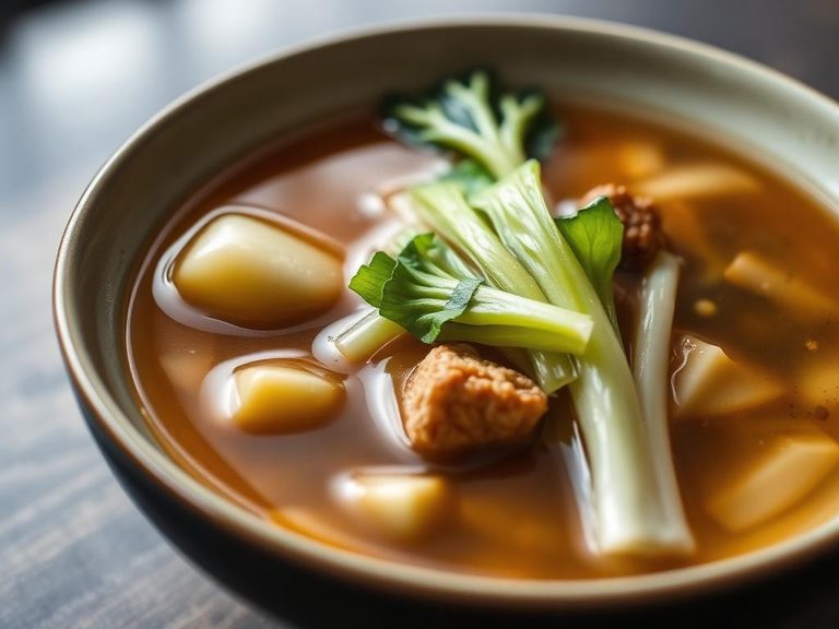 Miso Soup with Napa Cabbage (Japanese)