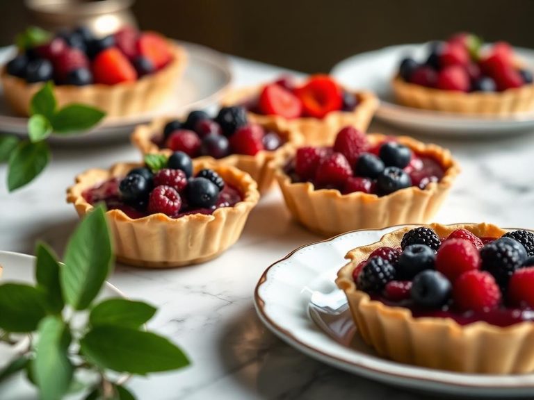 Mixed berry pies and tarts