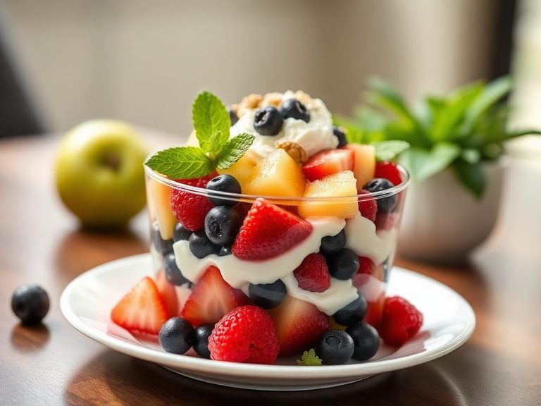 Mixed into a fruit and yogurt parfait