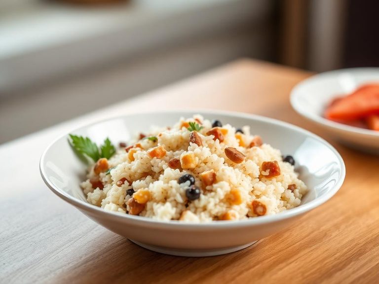 Mixed into soft rice cereal