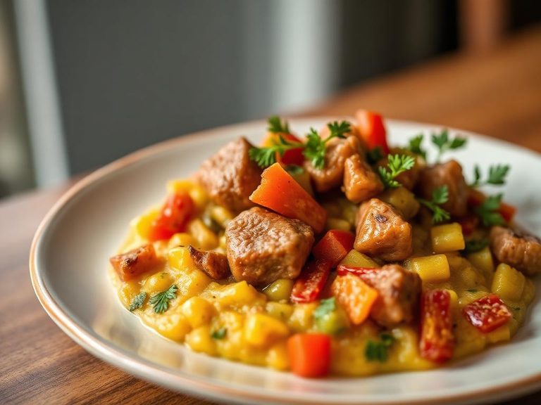 Mixed vegetable and meat puree