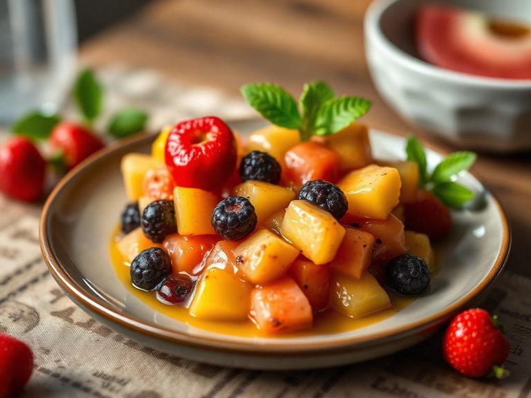 Mixed with fruit puree