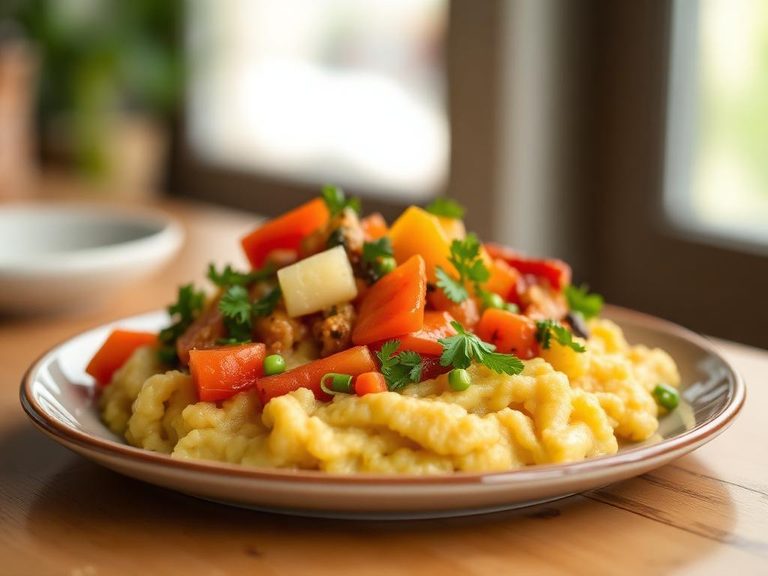 Mixed with pureed vegetables for added nutrients