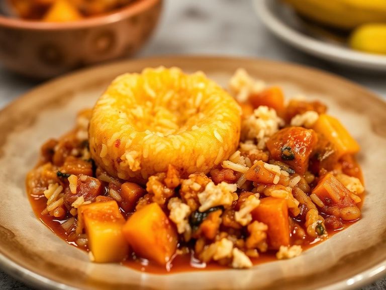 Mofongo con Arroz Guisado