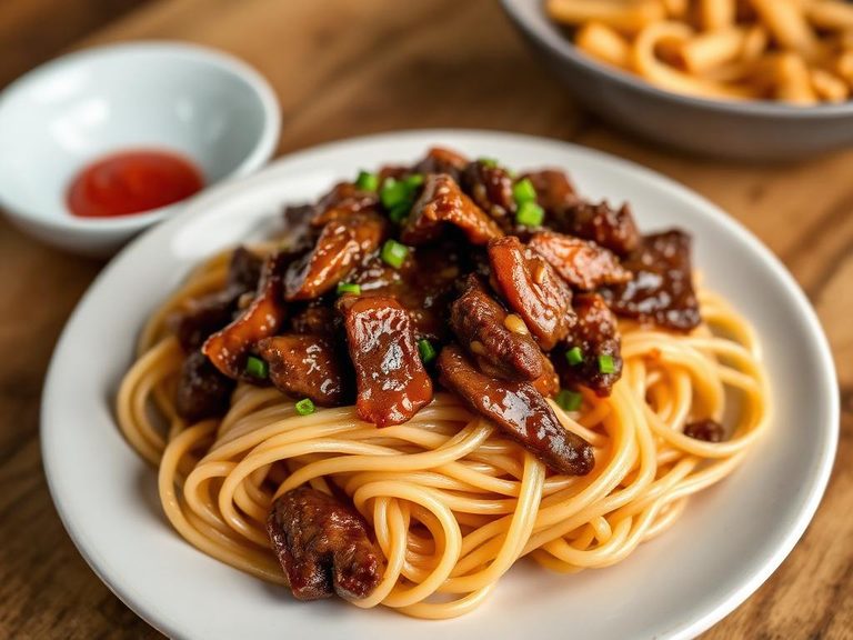 Mongolian Beef with Noodles