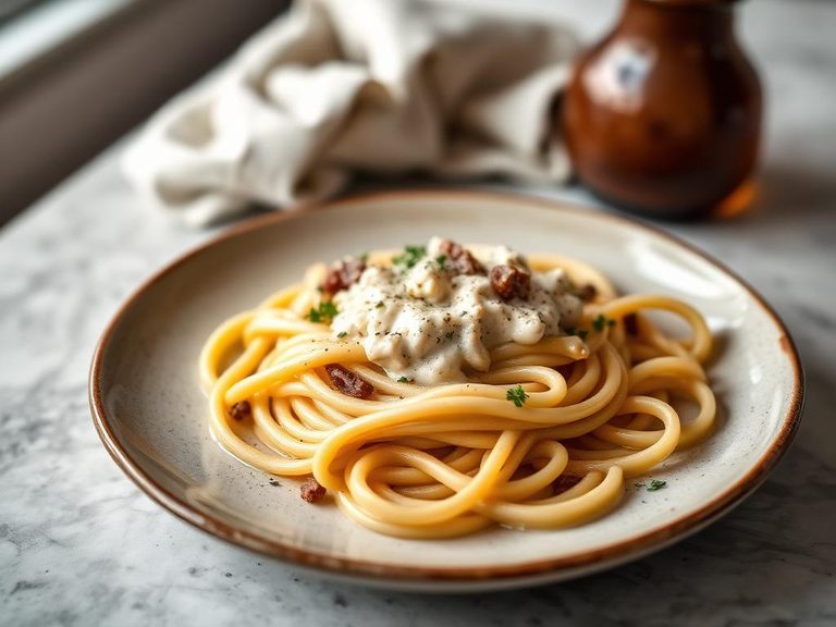 Morel and Cream Sauce Pasta