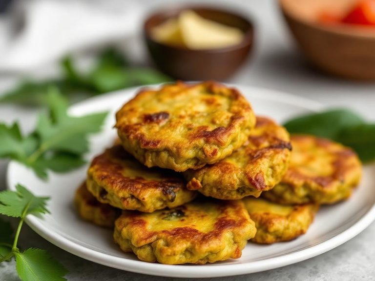 Moringa leaf fritters