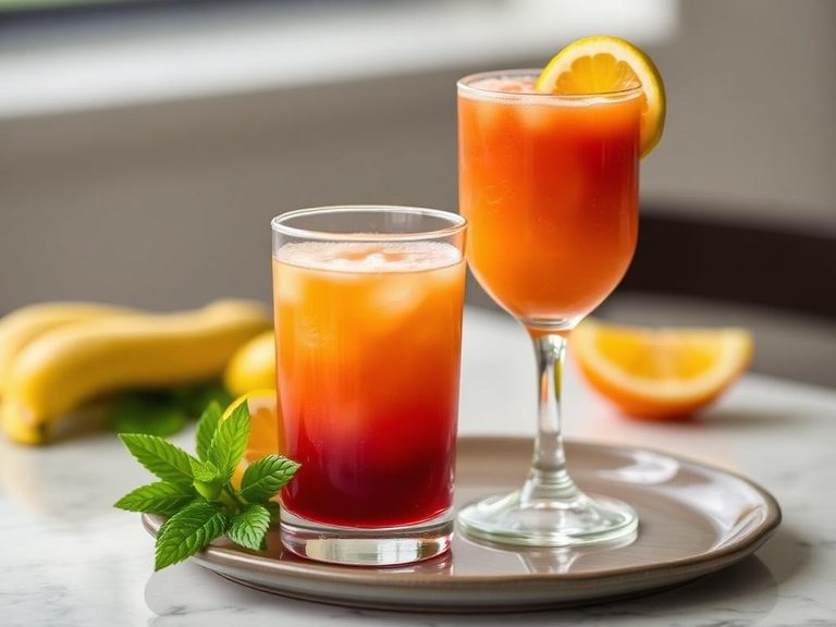 Morning Sunrise Juice Cocktail