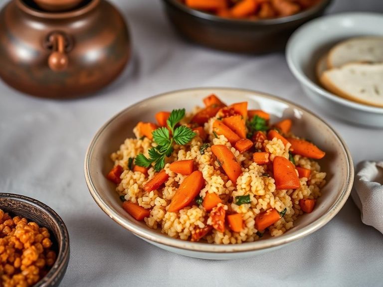 Moroccan Carrot and Rice Tagine
