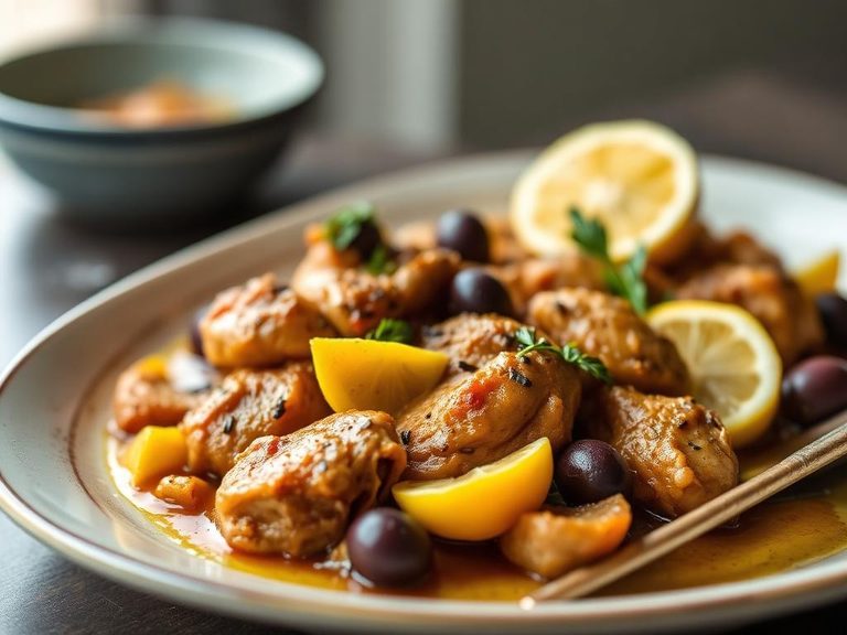 Moroccan chicken with preserved lemons and olives
