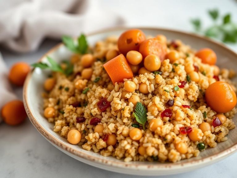 Moroccan Quinoa with Chickpeas and Apricots