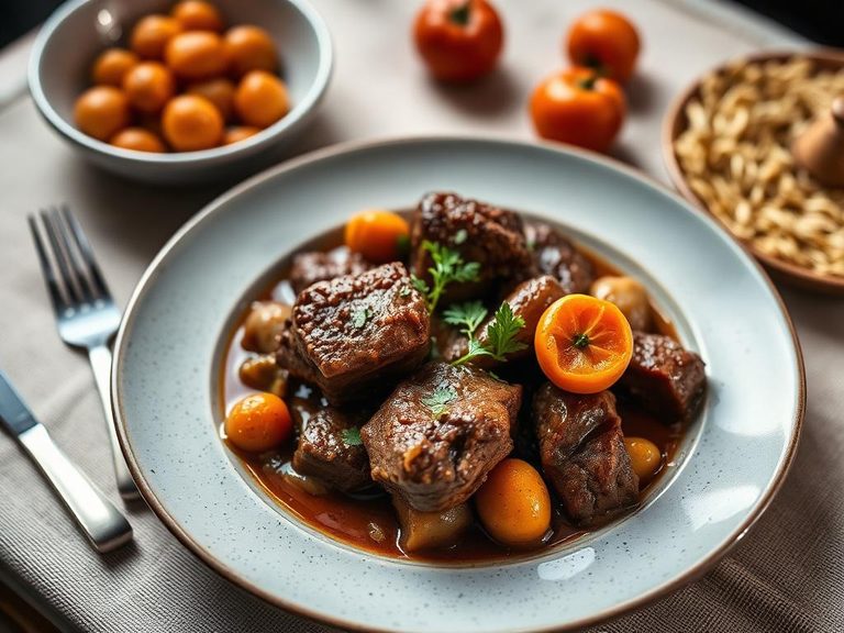 Moroccan Tagine with Lamb and Apricots