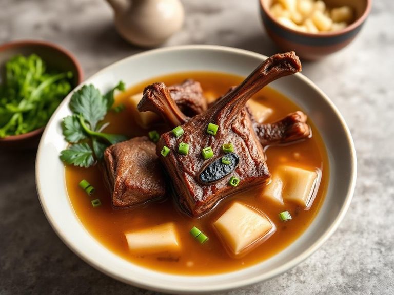 Mountain yam and pork rib soup