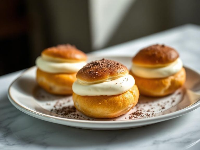 Mousse-Stuffed Profiteroles