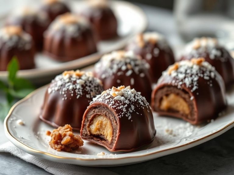 Mozartkugeln (Austrian chocolate confection with nougat filling)