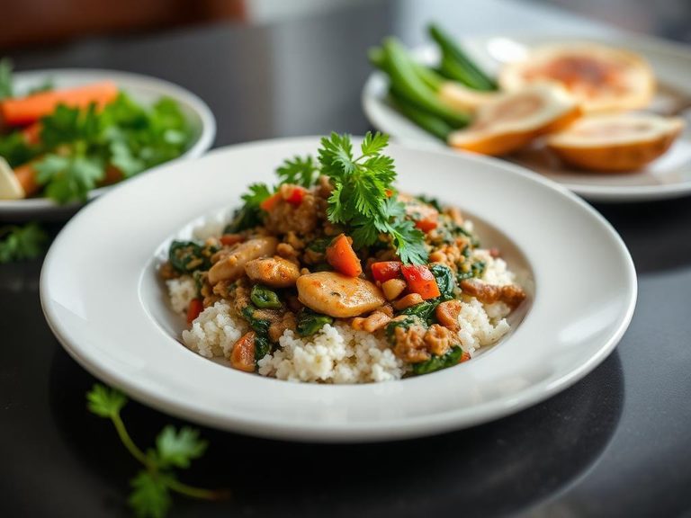 Mujadara with Greens