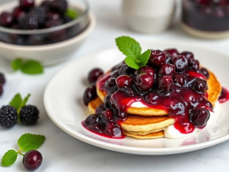 Mulberry compote for pancakes or yogurt