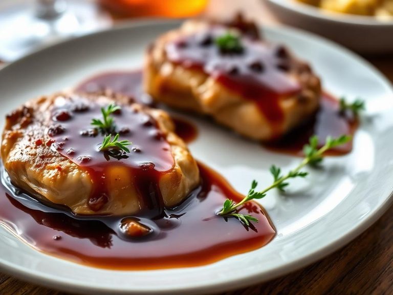 Muscat wine reduction sauce for poultry
