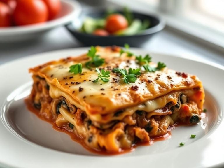 Mushroom and Cheese Lasagna