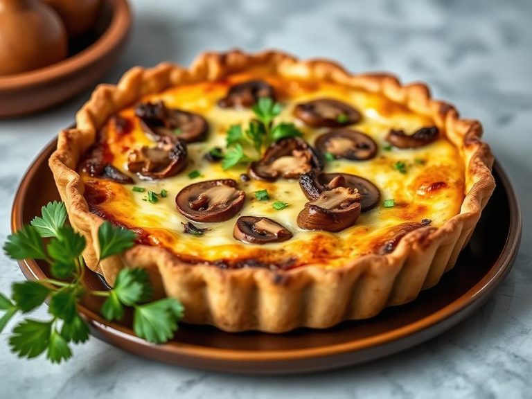 Mushroom and Gruyère Quiche