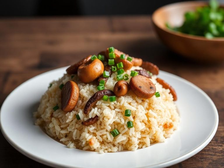 Mushroom and Ham Fried Rice
