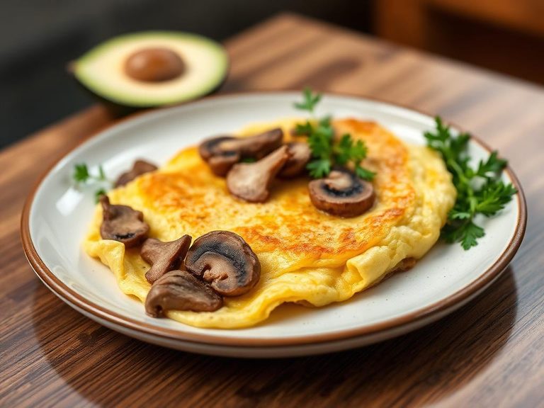 Mushroom and Ham Omelet