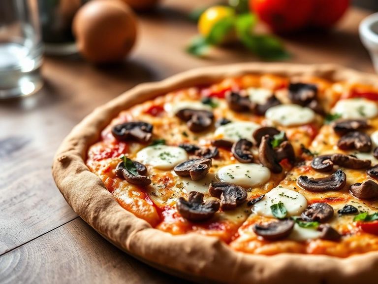 Mushroom and Ricotta Pizza