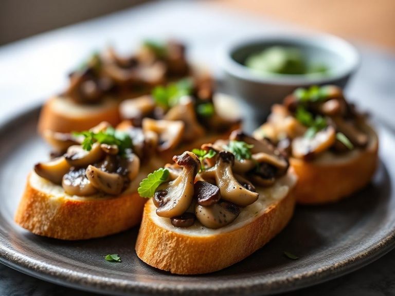 Mushroom and Truffle Bruschetta