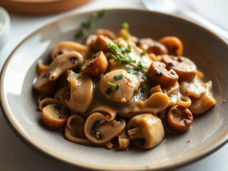 Mushroom stroganoff