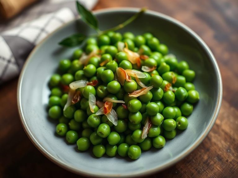 Mushy peas with onions