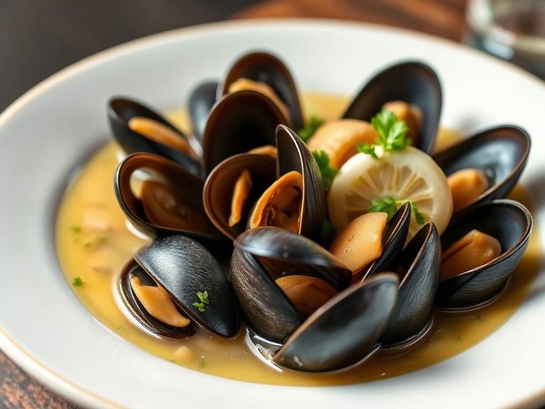 Mussels in light beer broth