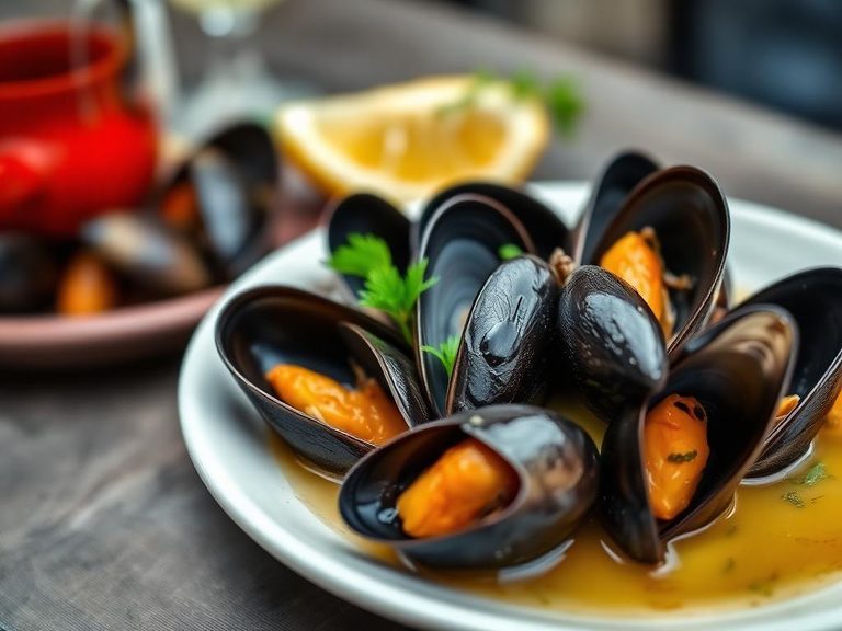 Mussels in White Wine and Beer Broth