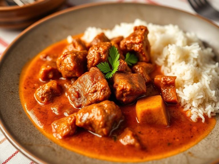 Mutton Curry with Rice