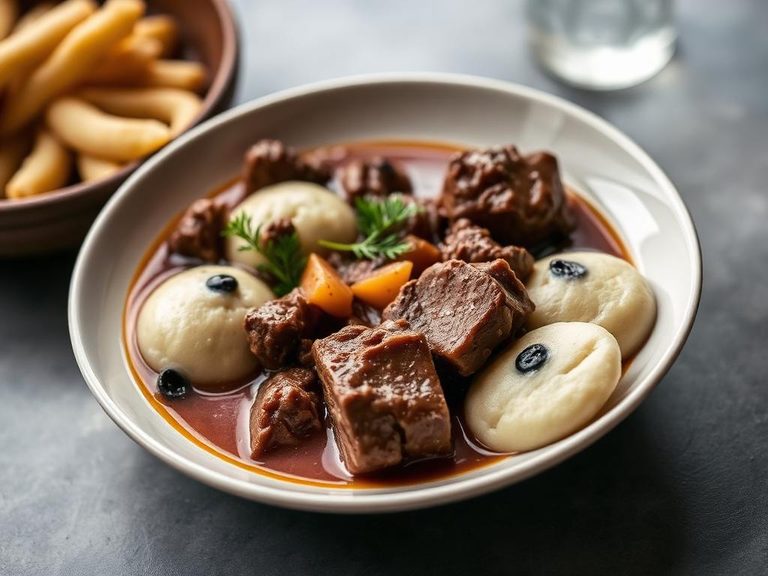 Mutton Stew with Blue Corn Dumplings