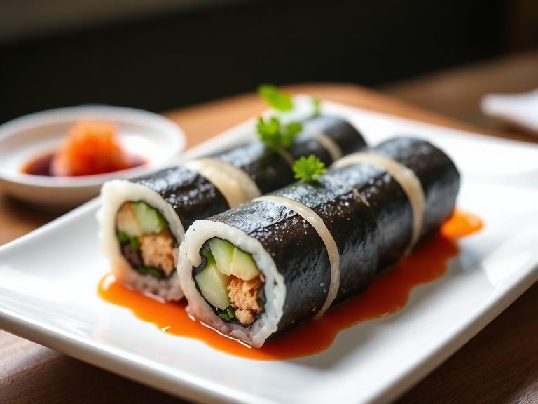 Natto sushi or maki rolls