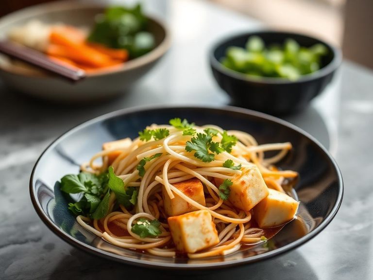 Navy bean sprout and tofu bowl