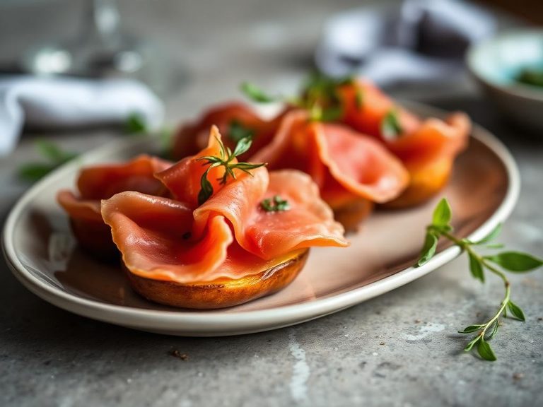 Nectarine and Prosciutto Appetizer
