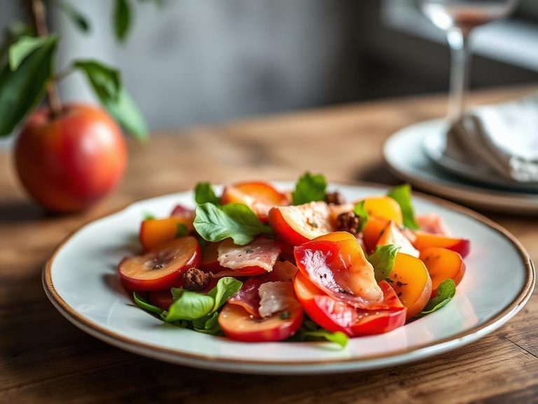 Nectarine and prosciutto salad