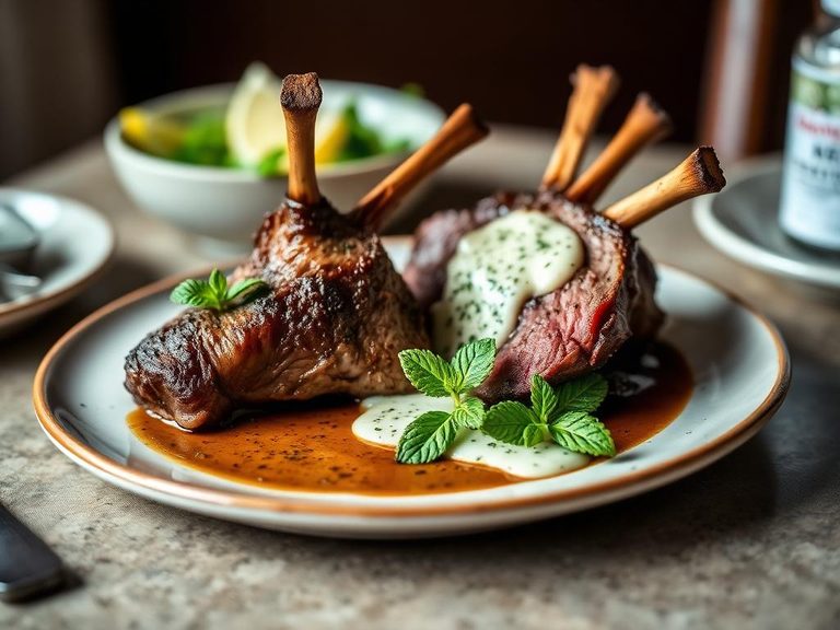 New Zealand Lamb Roast with Mint Sauce