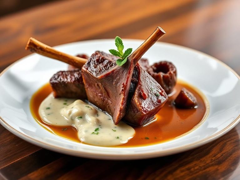 New Zealand Lamb Shank with Mint Sauce
