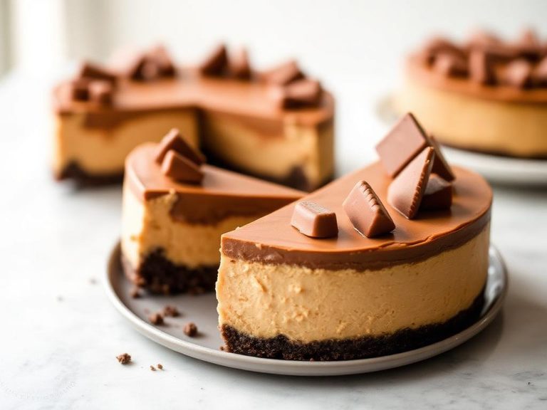No-Bake Peanut Butter Cup Cheesecake