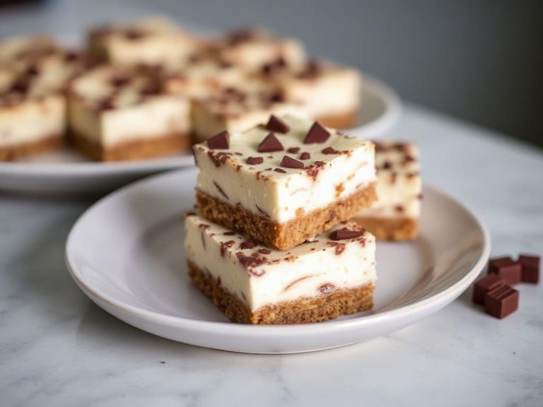 No-Bake Truffle Crisp Cheesecake Bars