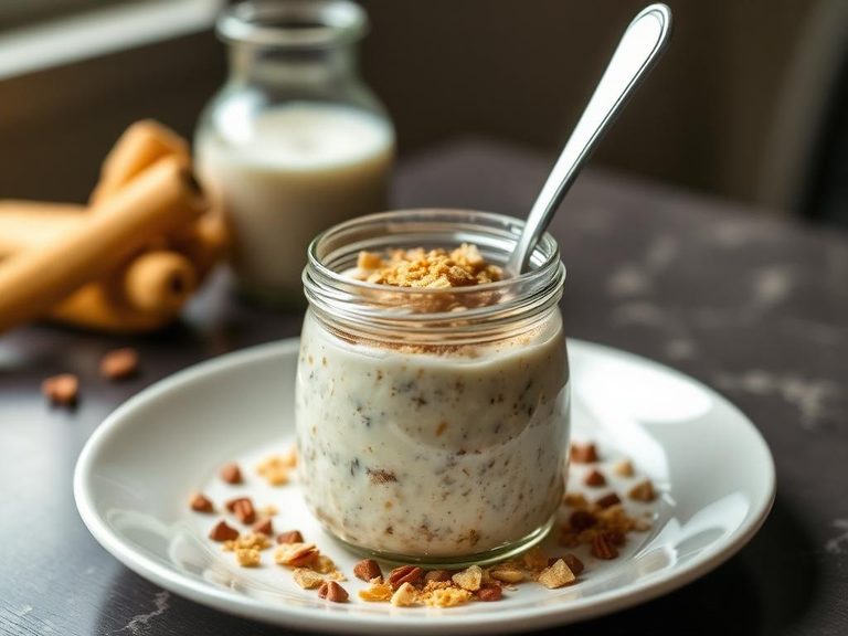 Nog-Flavored Overnight Oats