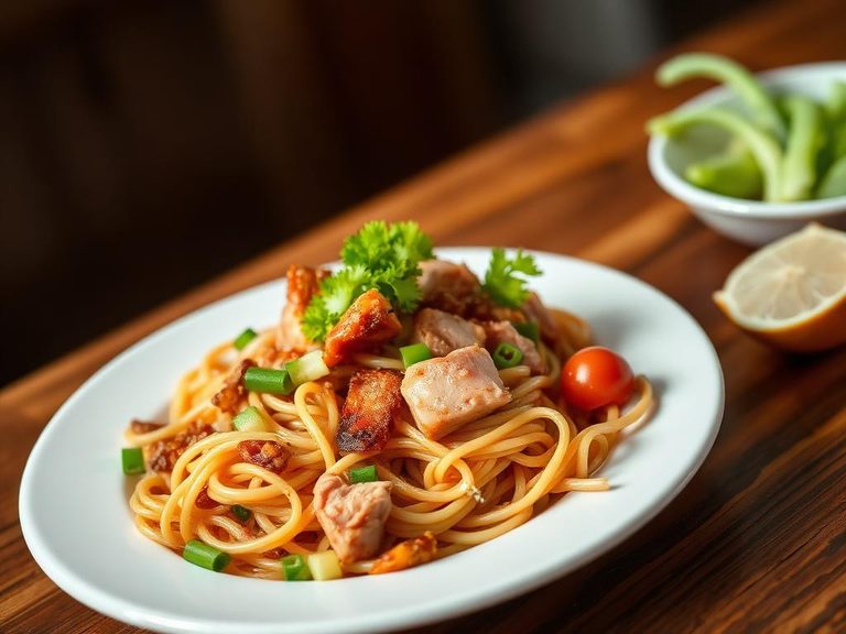 Noodle Stir-fry with Ham